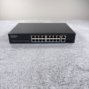 NICGIGA 19 Port Network Power Over Ethernet Switch, VLAN Mode.